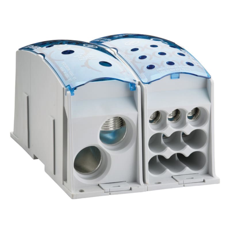 nVent ERIFLEX UD2C9C1250AL Single Pole Distribution Block, 1250 A IEC / 950 A UL-CSA, 2 Cables Line, 9 Cables Load, Aluminum