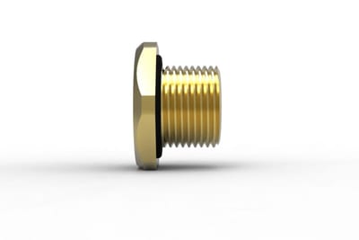 Hawke 390 Ex e hex head stopping plug, M63, brass