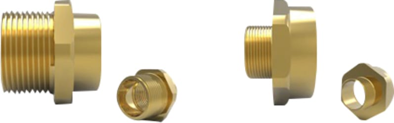 Hawke 476 Ex d / Ex e thread adapter, M16 to M20, nickel-plated brass (476/A-16-20NP)