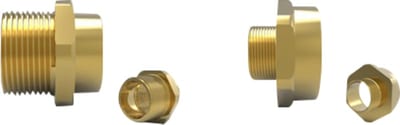 Hawke 476 Ex d / Ex e thread adapter, M25 to M32, nickel-plated brass