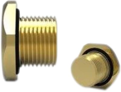 Hawke 390 Ex e hex head stopping plug, M25, nickel-plated brass
