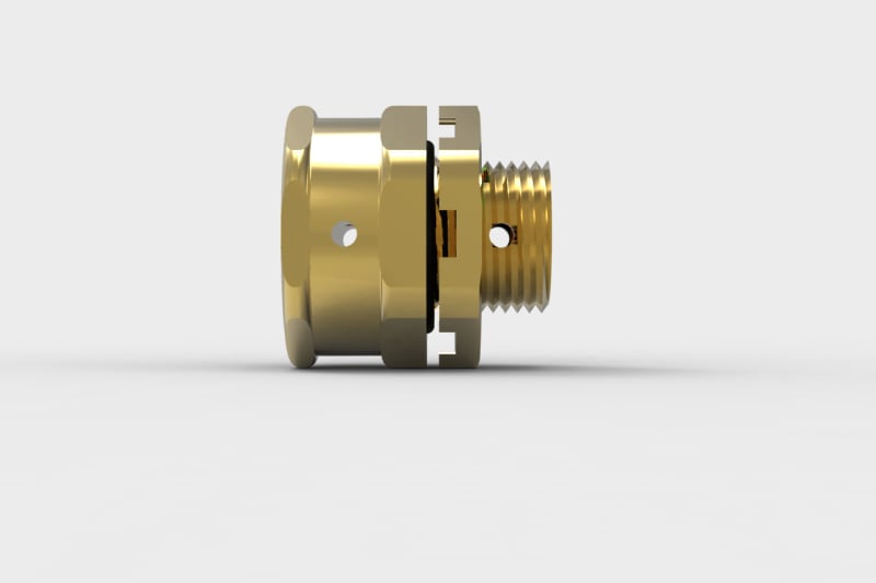 Hawke 390 Ex e hex head stopping plug, M63, nickel-plated brass (390-M63NP)