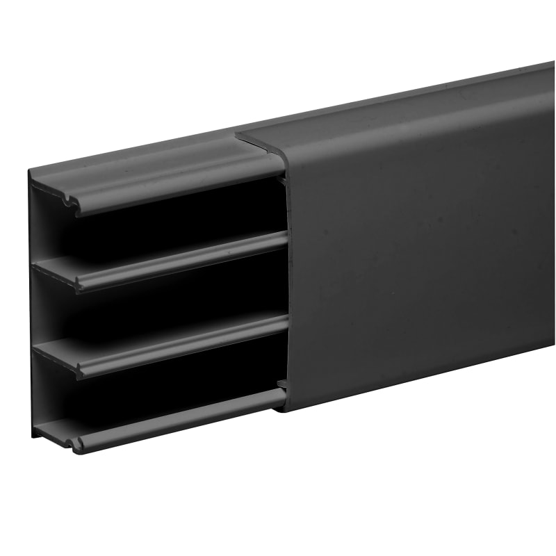 Schneider Electric ISM14640 Mini trunking, OptiLine Mini, 60X25MM, 3-Comp, PVC, Black