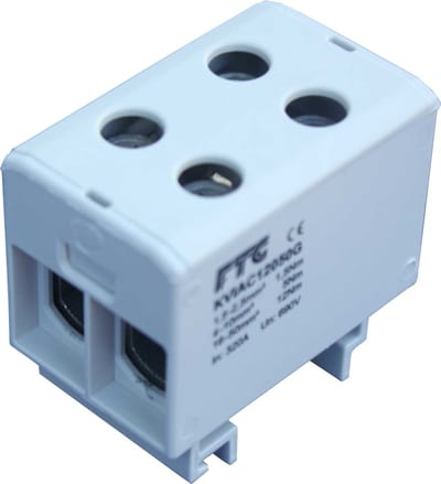 Coupling terminal 2X50MM2 Al/Cu Grey