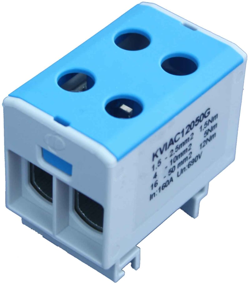 Coupling terminal 2X50MM2 Al/Cu Blue (KVIAC12050B)