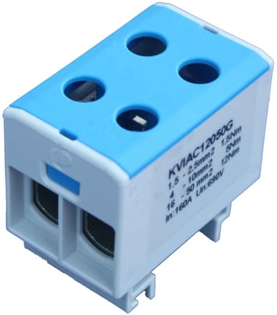 Coupling terminal 2X50MM2 Al/Cu Blue