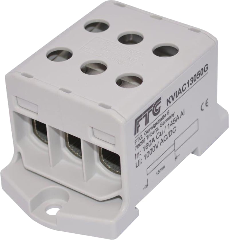 Terminal block 3X50 Al/Cu GREY (KVIAC13050G)