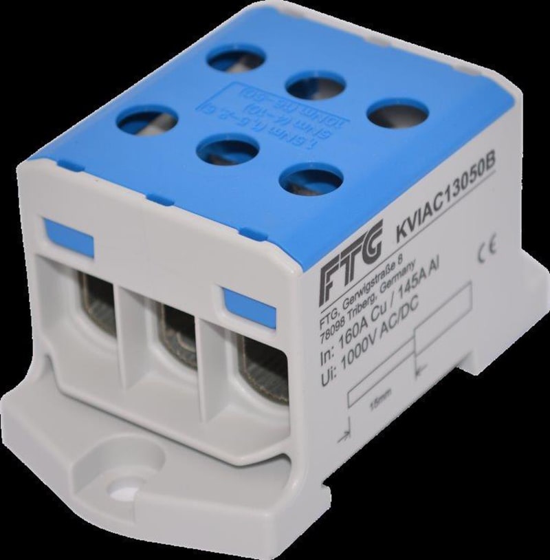 Terminal block 3X50 Al/Cu BLUE (KVIAC13050B)