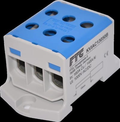 Terminal block 3X50 Al/Cu BLUE