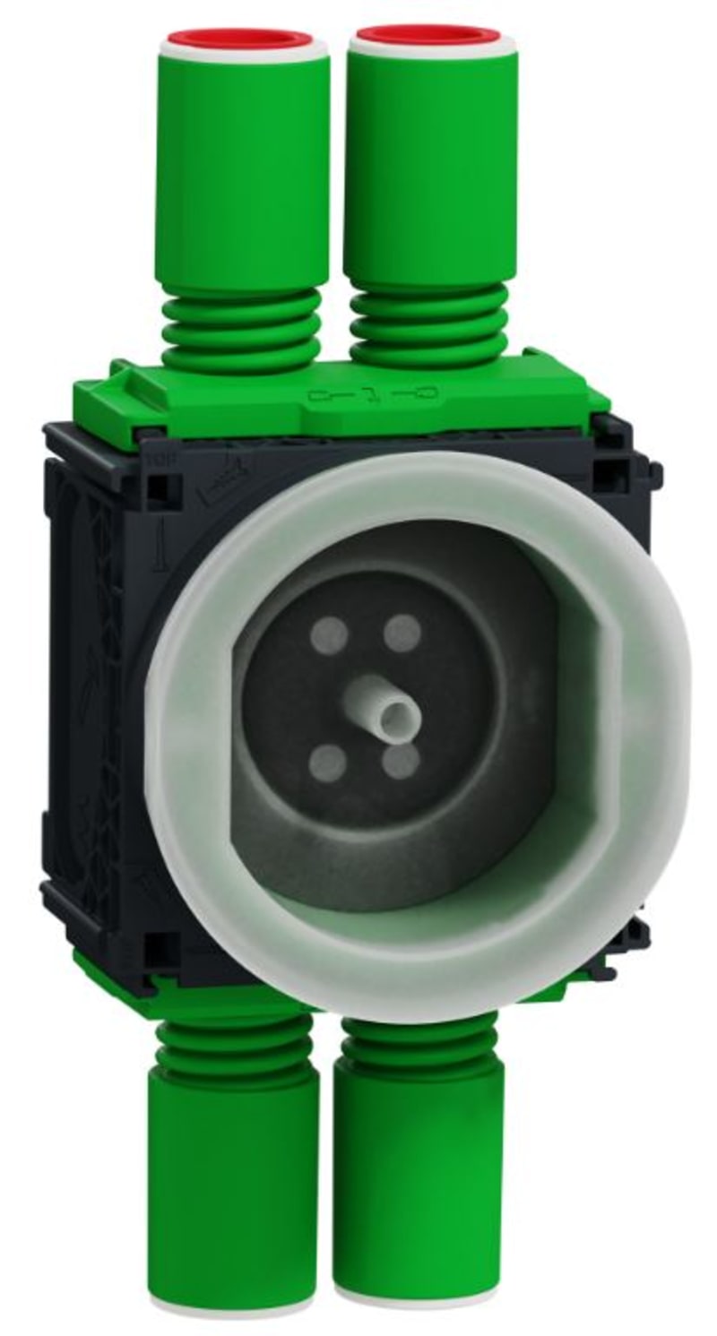 Schneider Electric Multifix Concrete Wall Box 1M 32 mm with 4 Flex Pipe Entries (IMT80257)