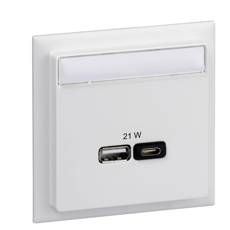 CYB USB A+C 21W PD PPS White (INS60528)