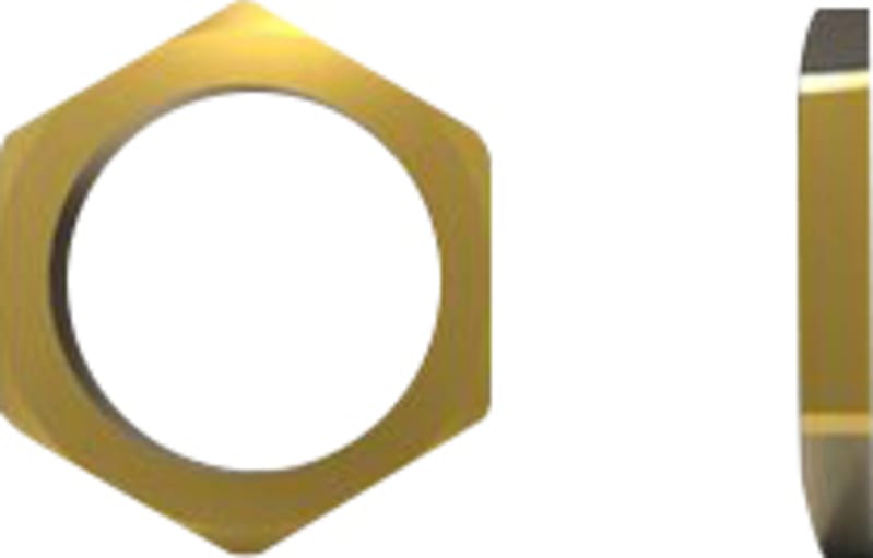 Hawke Locknut, size C2, M40, nickel-plated brass (LN-C2M40NP)