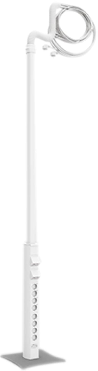 Elis Elektro U602V MP-Duo Branch Pole 2100 mm White 16 Outlets