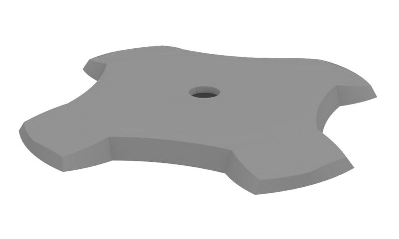 Design Foot 1 hole Grey MP-U038G