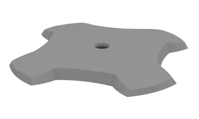 Design Foot 1 hole Grey MP-U038G