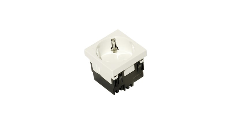 230V single f/ floor box White UST45-W 1 (1205127)