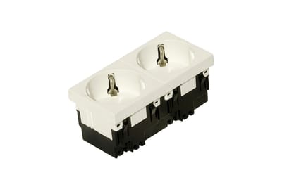 230V dobl f/ floor box White UST45-W 2