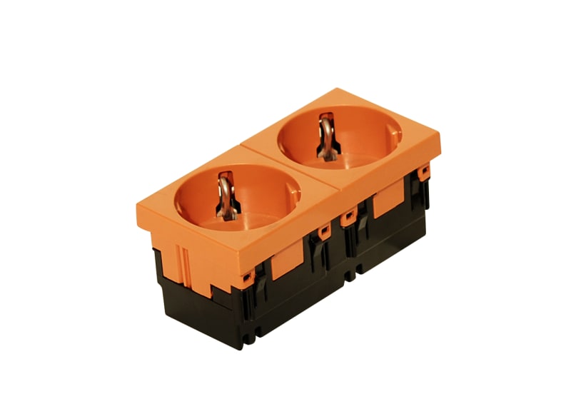 230V dobl f/ floor box Orange UST45-O 2 (1205130)