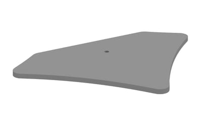 Rod Foot against wall Grey