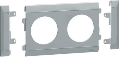 Frame for 2-Way Socket Outlet 80 mm Aluminium