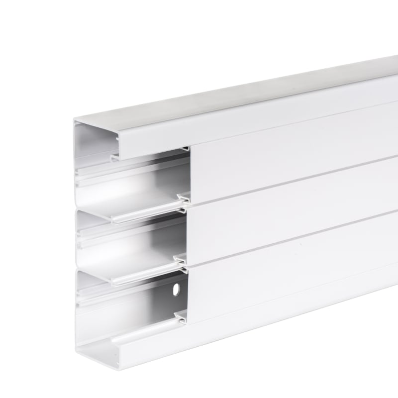 Schneider Electric OptiLine 45 - installation trunking - 185X55 mm - PVC - polar white - 2000 mm ISM10500P