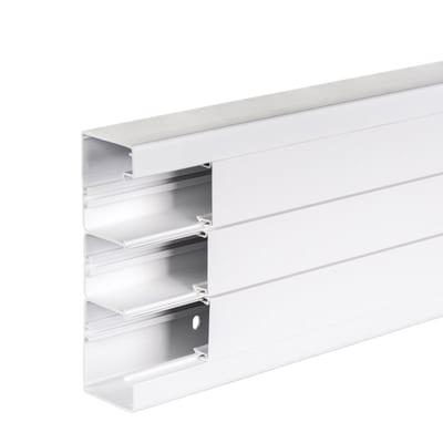 Schneider Electric OptiLine 45 - installation trunking - 185X55 mm - PVC - polar white - 2000 mm ISM10500P