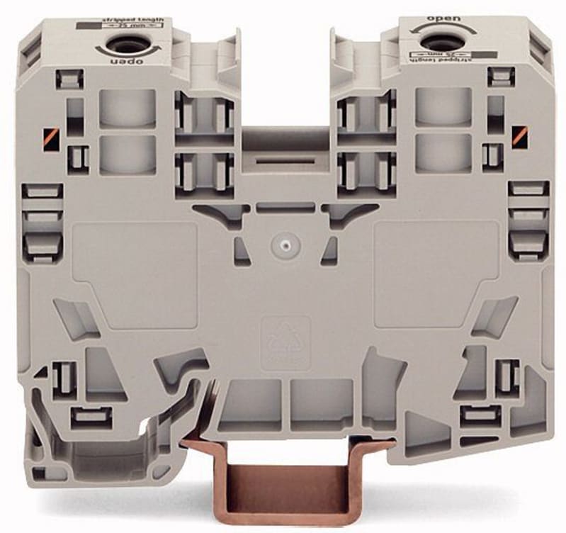2-Conductor through terminal block, 35 mm², only for DIN 35 x 15 rail (285-135)