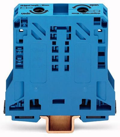 2-Conductor through terminal block, 50 mm², only for DIN 35 x 15 rail (285-154)