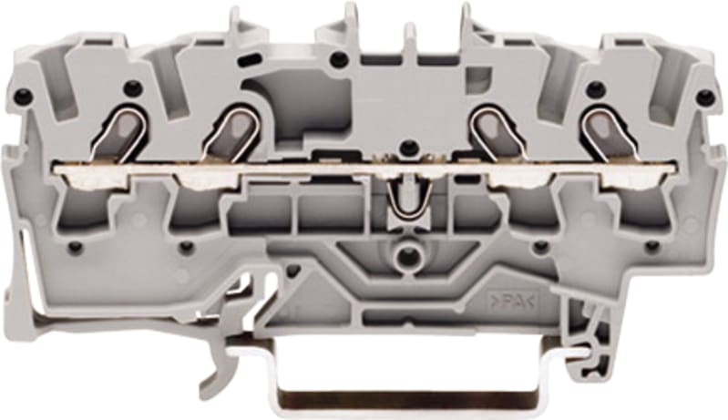 4-Conductor through terminal block, 1.5 mm², for DIN-rail 35 x 15 and 35 x 7.5 (2001-1401)