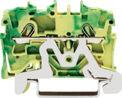 2-Conductor ground terminal block, 2.5 mm², for DIN-rail 35 x 15 and 35 x 7.5 (2002-1207)