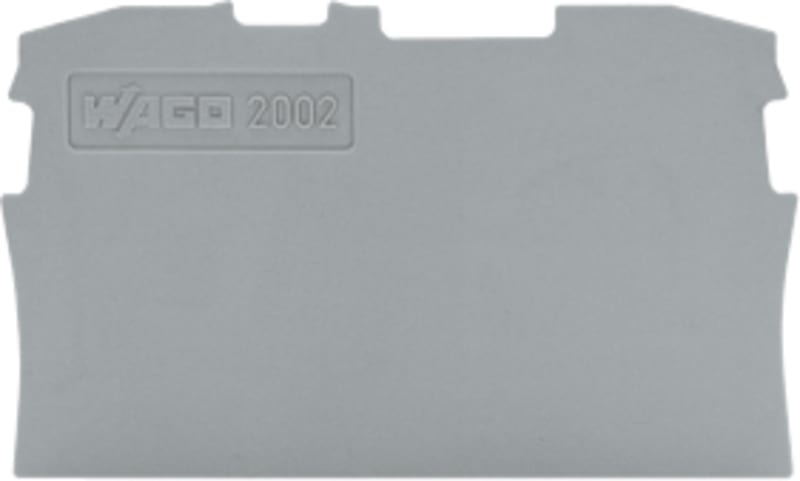 End and intermediate plate; 0.8 mm thick; gray (2002-1291)