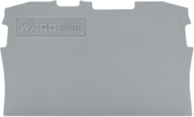End and intermediate plate; 0.8 mm thick; gray (2002-1291)