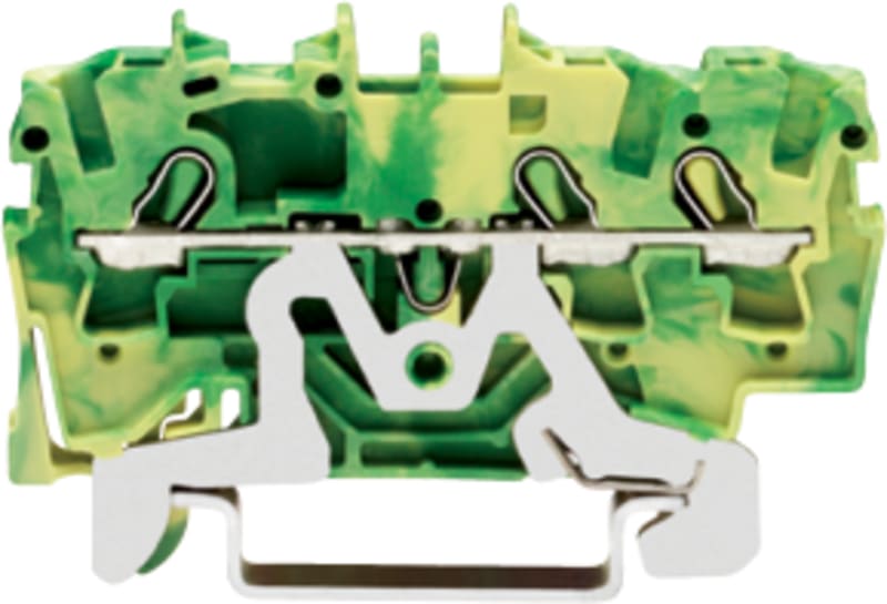 3-Conductor ground terminal block, 2.5 mm², for DIN-rail 35 x 15 and 35 x 7.5 (2002-1307)