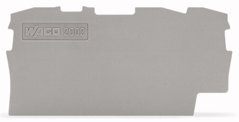 End and intermediate plate; 0.8 mm thick; gray (2002-1391)