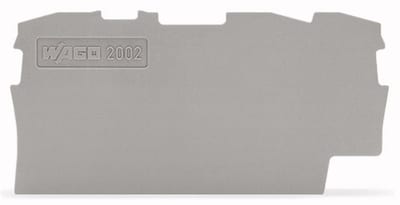 End and intermediate plate; 0.8 mm thick; gray (2002-1391)