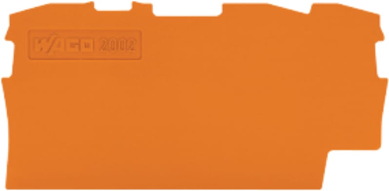 End and intermediate plate; 0.8 mm thick; orange (2002-1392)