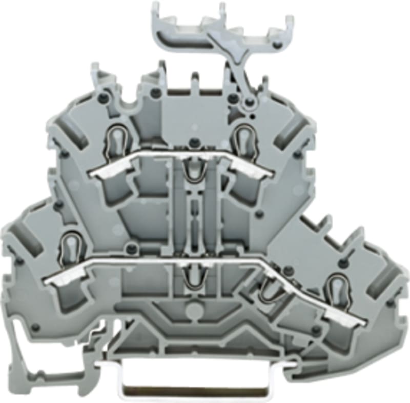 Double-deck terminal block, for DIN-rail 35 x 15 and 35 x 7.5, 2.5 mm² (2002-2231)