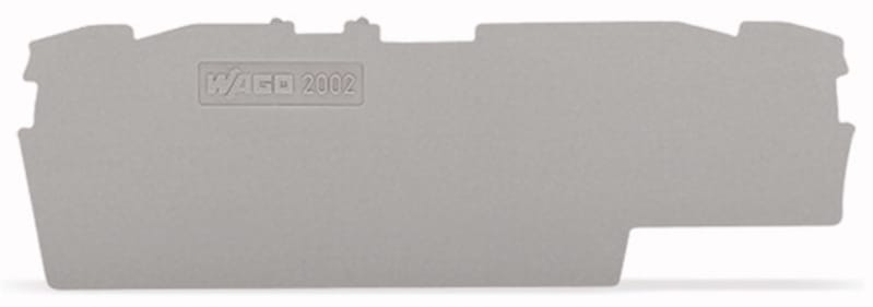 End and intermediate plate; 1 mm thick; gray (2002-1891)