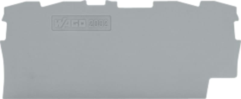 End and intermediate plate; 0.8 mm thick; gray (2002-1491)