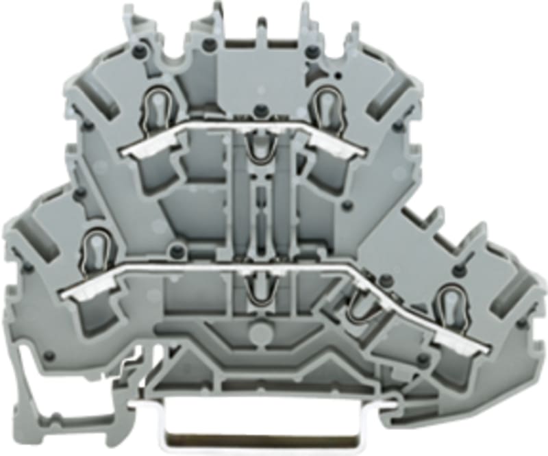 Double-deck terminal block, for DIN-rail 35 x 15 and 35 x 7.5, 2.5 mm² (2002-2201)