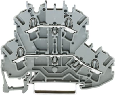 Double-deck terminal block, for DIN-rail 35 x 15 and 35 x 7.5, 2.5 mm² (2002-2201)