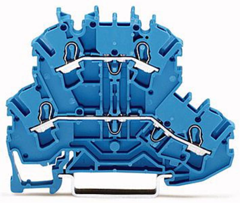 Double-deck terminal block, for DIN-rail 35 x 15 and 35 x 7.5, 2.5 mm² (2002-2204)