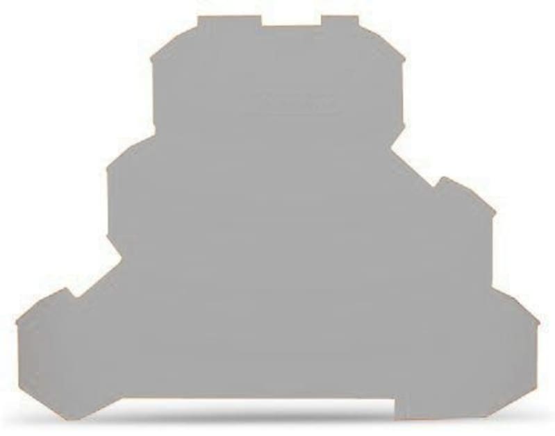 End and intermediate plate; 0.8 mm thick; gray (2002-3291)