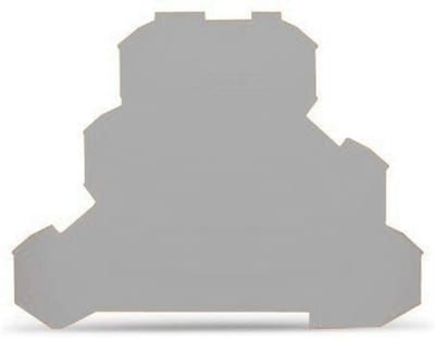 End and intermediate plate; 0.8 mm thick; gray (2002-3291)