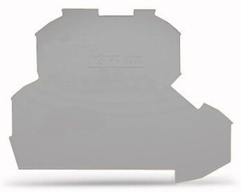 End and intermediate plate; 0.8 mm thick; gray (2002-2291)