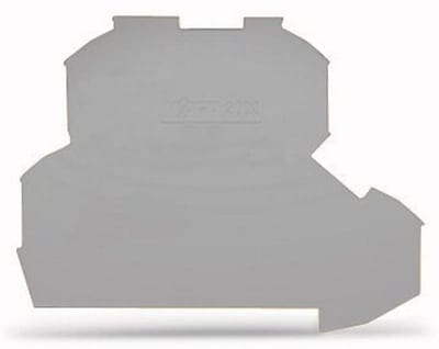 End and intermediate plate; 0.8 mm thick; gray (2002-2291)