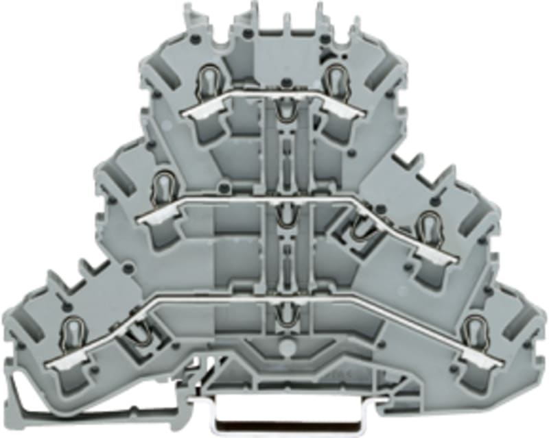 Triple-deck terminal block, for DIN-rail 35 x 15 and 35 x 7.5, 2.5 mm² (2002-3201)