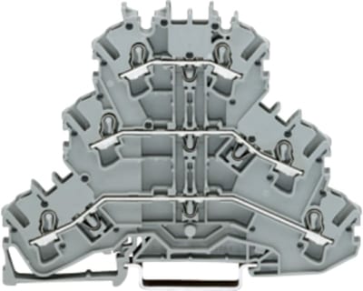 Triple-deck terminal block, for DIN-rail 35 x 15 and 35 x 7.5, 2.5 mm²