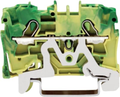 2-Conductor ground terminal block, 4 mm², for DIN-rail 35 x 15 and 35 x 7.5