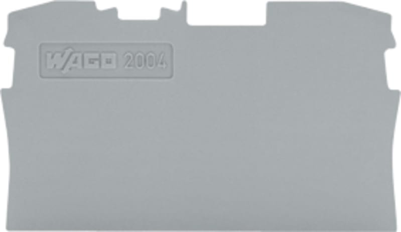 End and intermediate plate; 1 mm thick; gray (2004-1291)